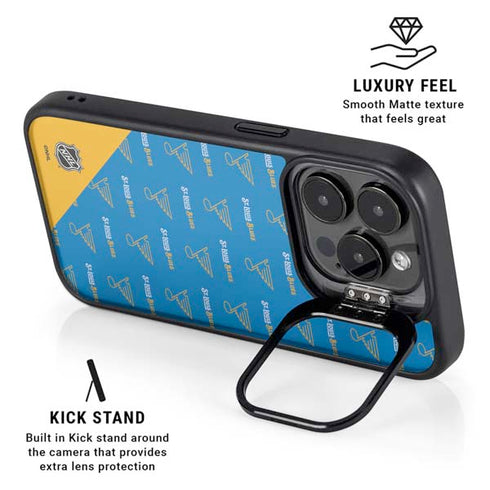 NHL St. Louis Blues Pattern iPhone 14 Pro Kickstand Case